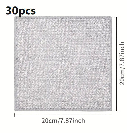 Double-sided Kitchen Oilproof Double-layer Cleaning Scouring Pad