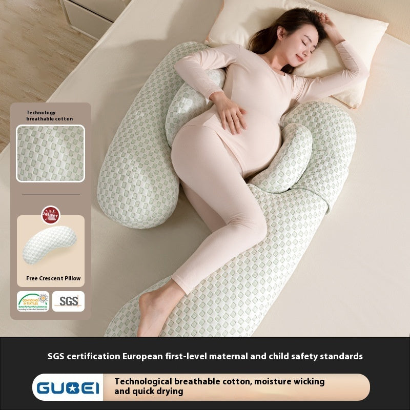 Pregnant Women's Pillow Waist Support Side Sleeping Belly Support U-shaped Pillow