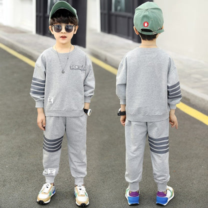 Boy's Suit Sports Two-piece Labeling Leisure
