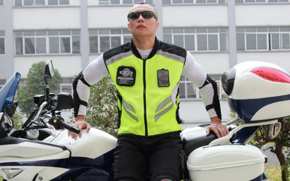 Motorcycle riding reflective vest