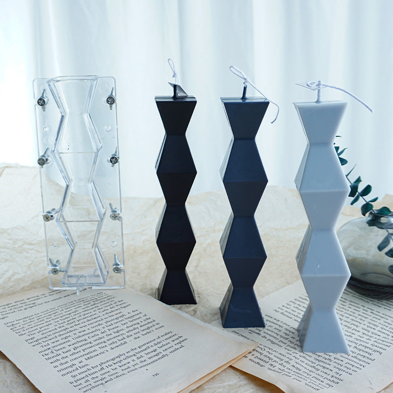Geometric abstract candle stencil