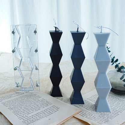 Geometric abstract candle stencil