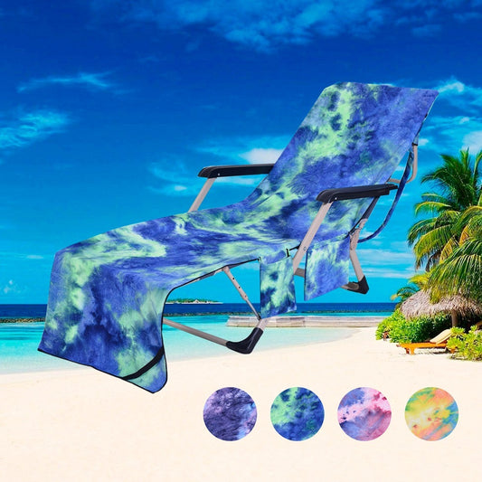 Beach towel deck chair cover