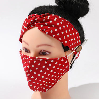 Pure cotton headband mask set