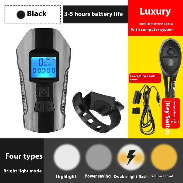Bicycle Light Accessories USB Charging With Speaker Code Meter
