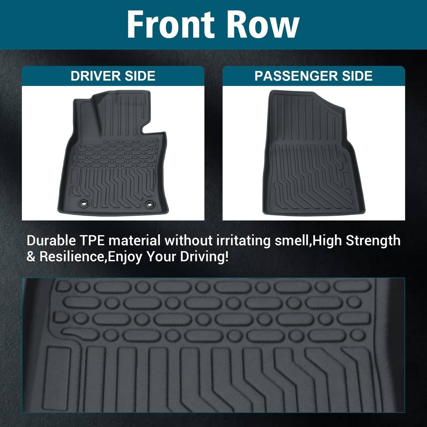 Car Floor Mats TPE Rubber For 18-23 Camry NO FIT 2018-2023 Camry Hybrid