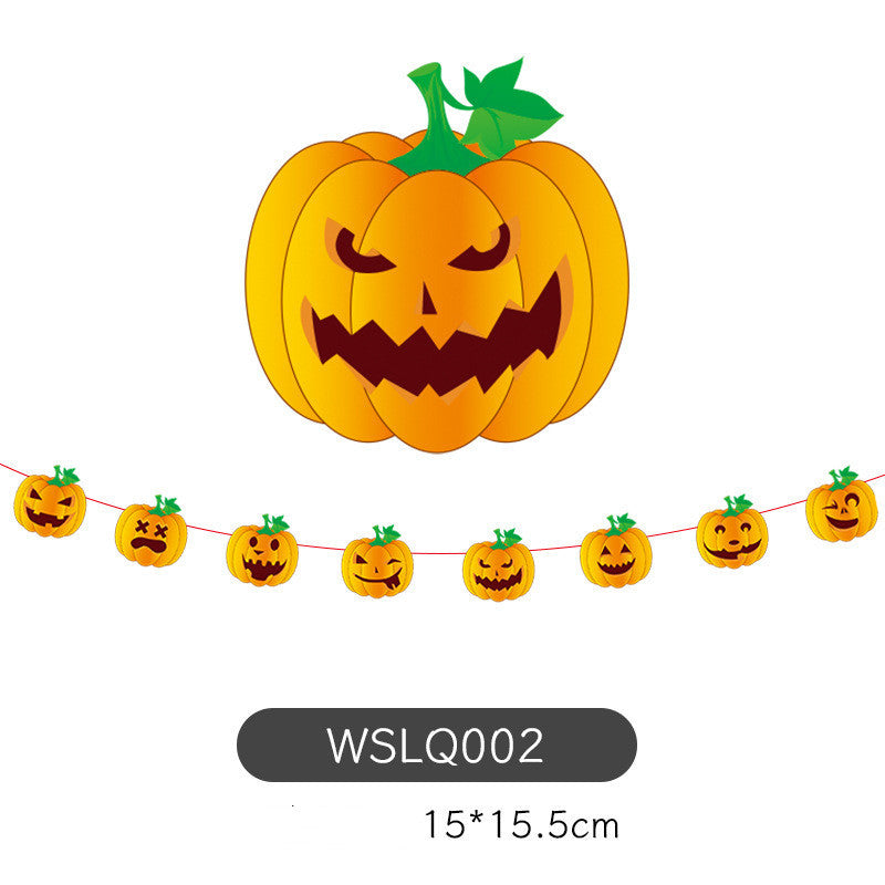 Decoration Halloween Arrangement Party Bar KTV Pull Ghost Festival Bunting Flags