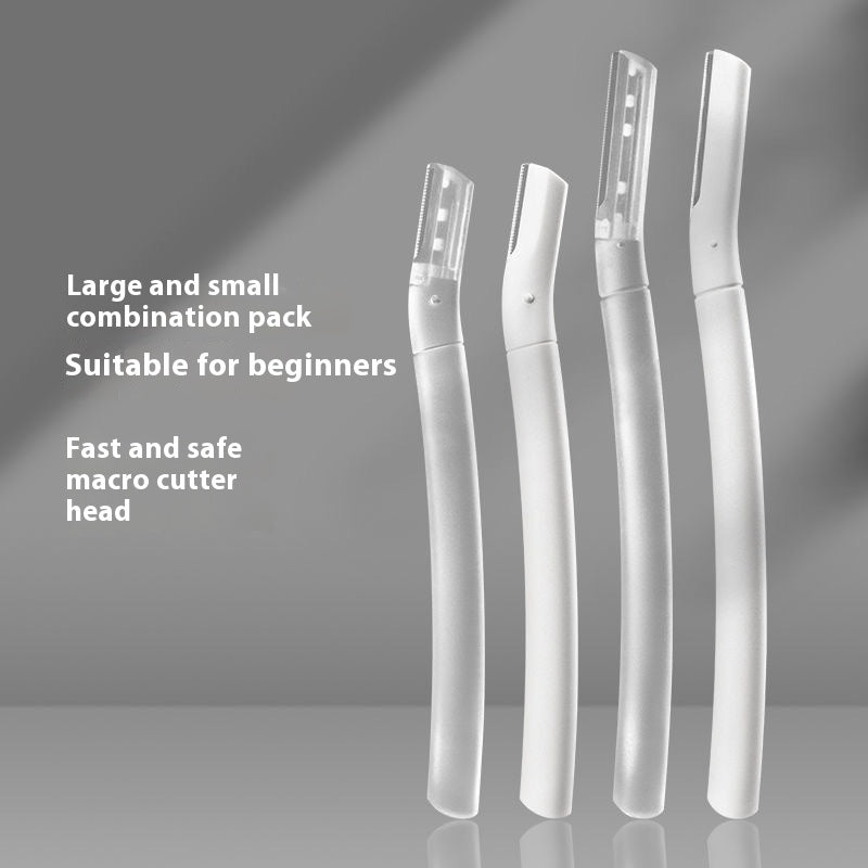 Stainless Steel Macro Blade Transparent Eyebrow Trimmer Set