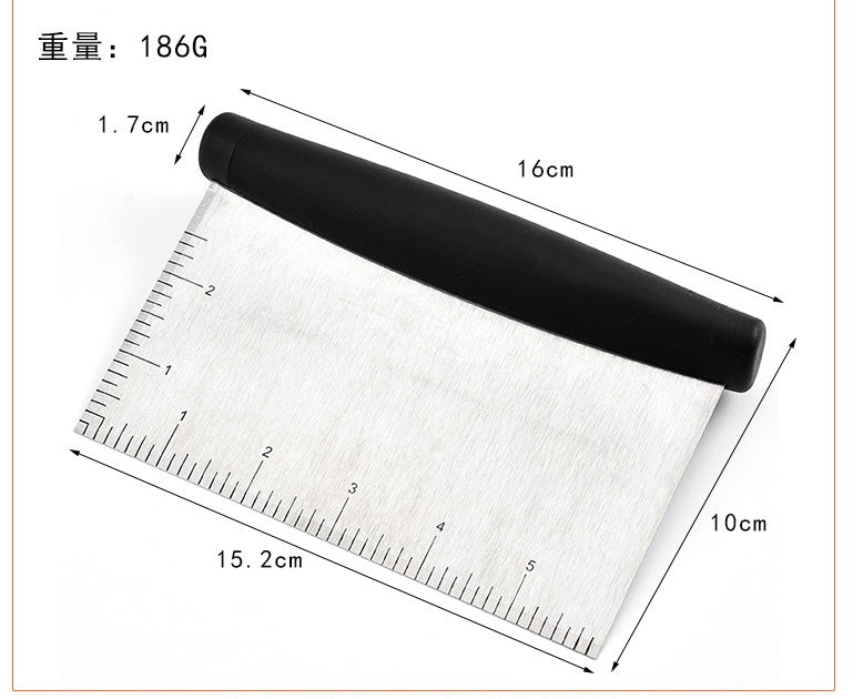 Stainless steel flour cut with scaled sausage powder knife powdered dough cut kitchen baking tool