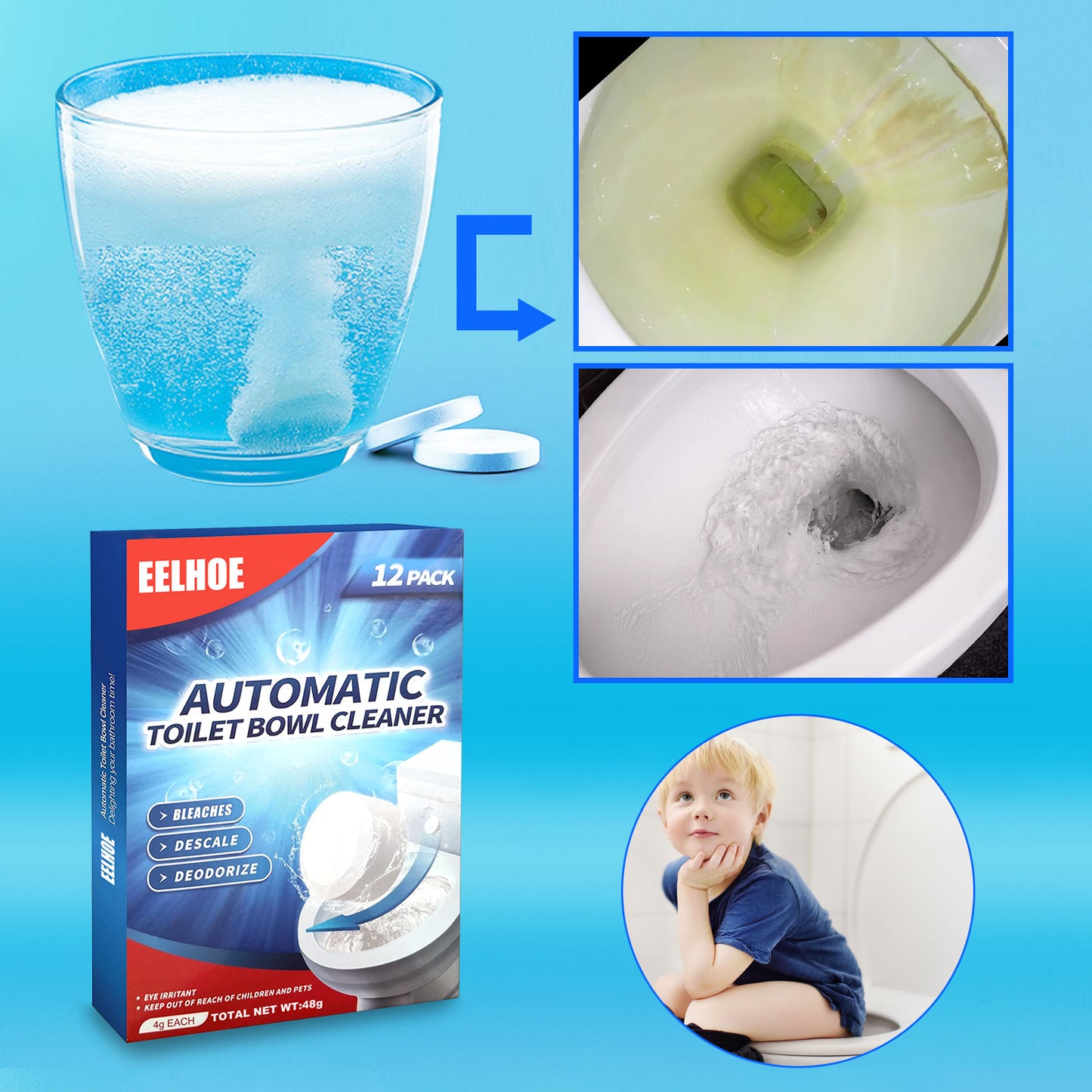 Deodorizing Multi Effect Deodorizing Toilet Toilet Cleaning Effervescent Tablets