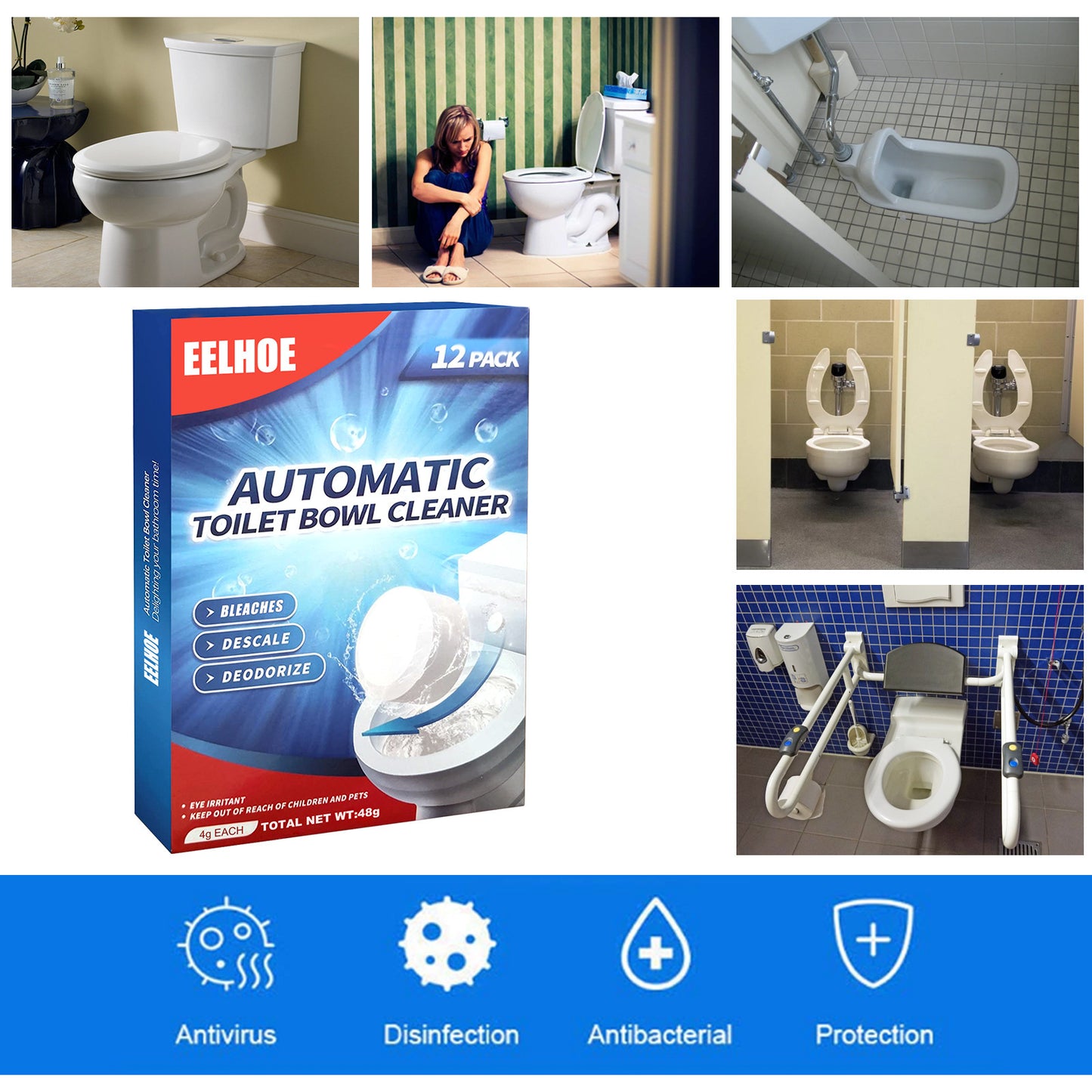 Deodorizing Multi Effect Deodorizing Toilet Toilet Cleaning Effervescent Tablets