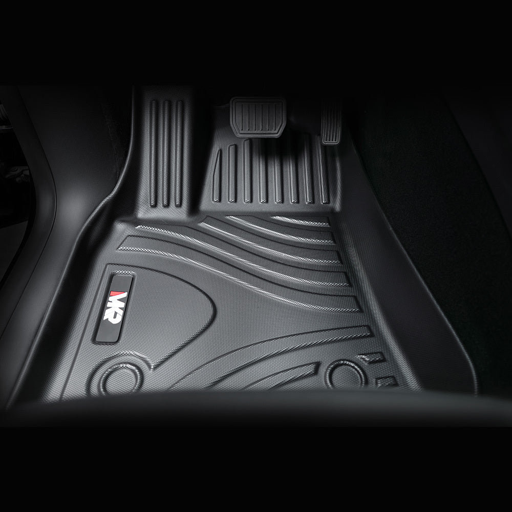 MKR All-Weather TPE Floor Mats For Tesla Model Y 2021-2022 - Waterproof, Anti-Slip, Full Coverage Car Floor Liners 6 PCS Set