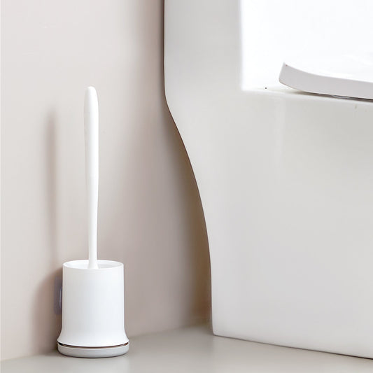 Toilet Brush And Holder Set With PP Handle For Bathroom Deep Cleaning