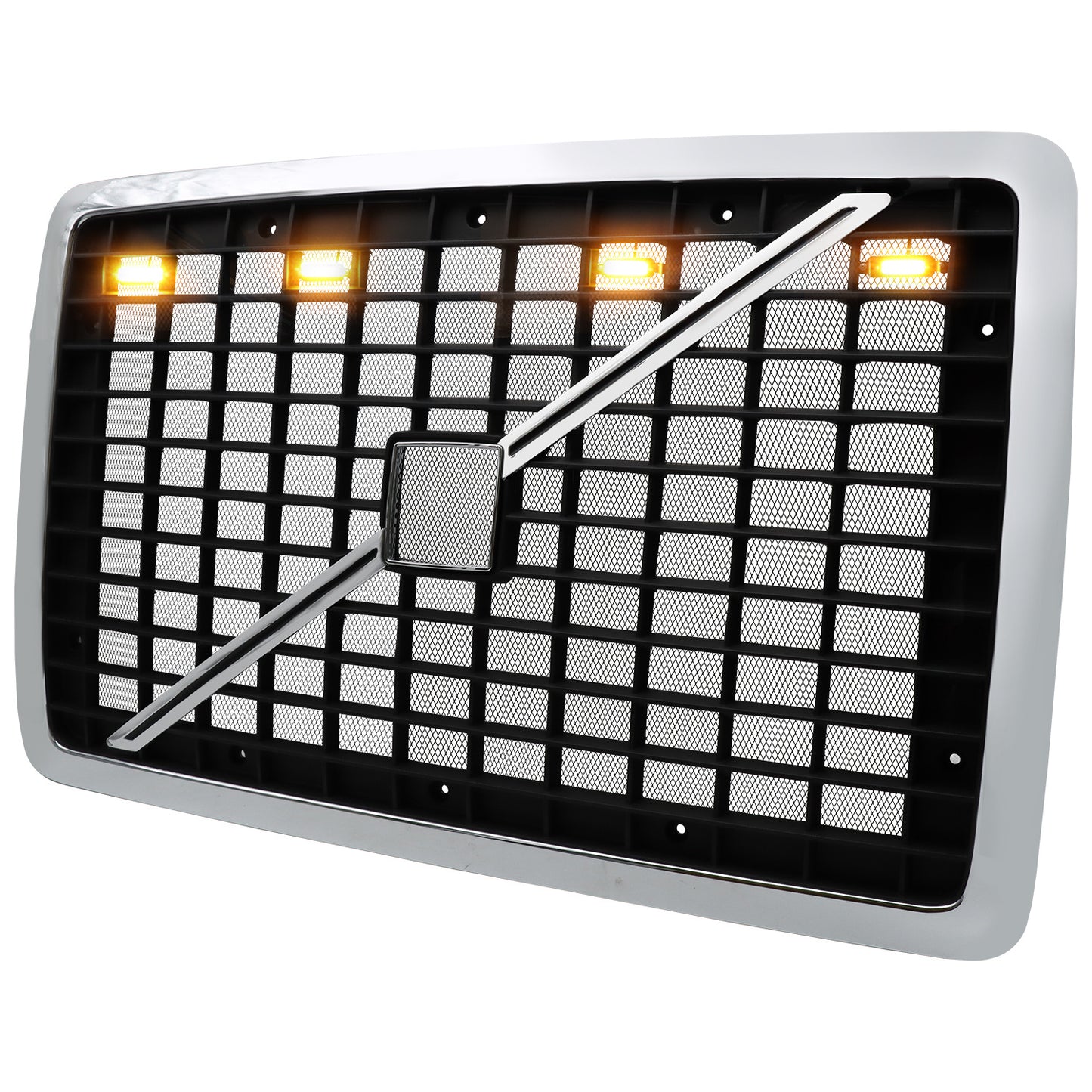 VOLVO, 2004-2017, VNL, Grille, US Version, Chrome Black, With Insect-proof Net, Revised