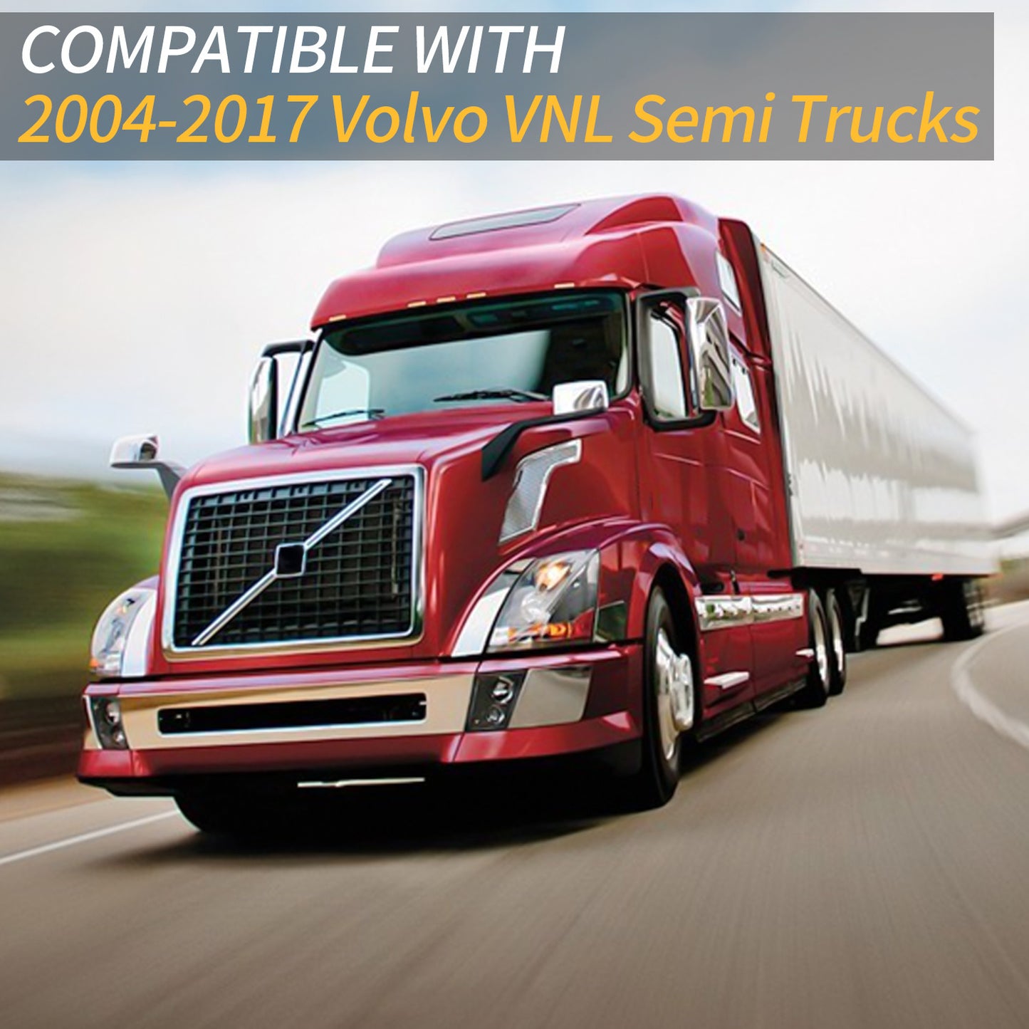 VOLVO, 2004-2017, VNL, Grille, US Version, Chrome Black, With Insect-proof Net, Revised