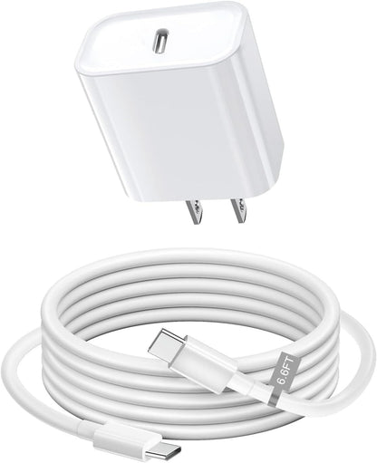 Phone Charger, Cube Phone Charger Travel 1Pack 6FT Lightning Cable Cord Quick Fast Charging Cord USB Wall Chargers Travel Plug Adapter For Phone 16 15 14 13 12 11 X 8 Plus XR XS Max 7 SE IPad, Airpods