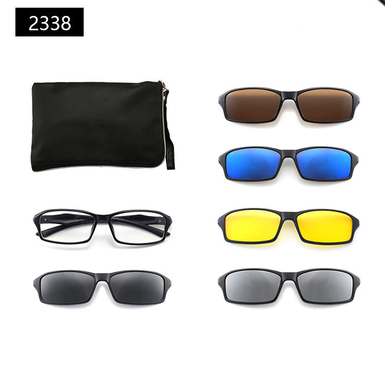 Magnetic Set Of Glasses Polarized Sunglasses Get Glasses Bag Free