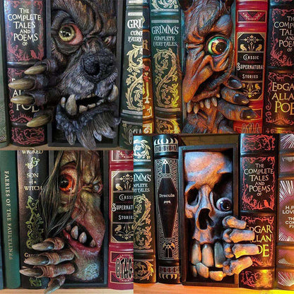 Book Decoration Resin Sculpture Devil's Hand Bookmark Halloween Gift