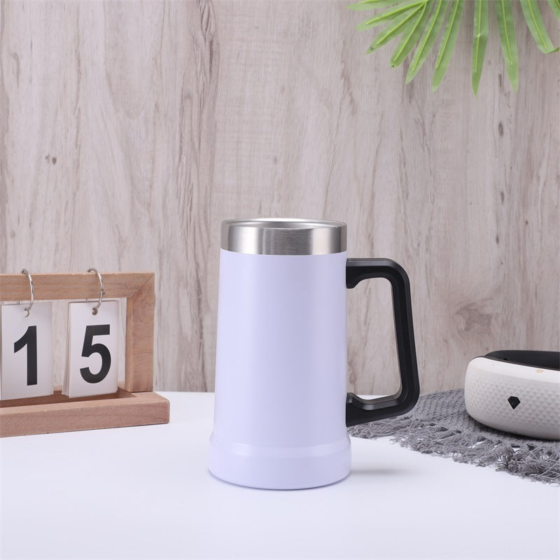 Large Capacity Stainless Steel Handle Beer Mug