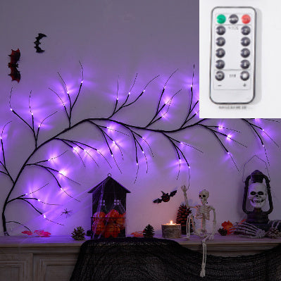 Halloween Decoration Rattan Lamp LED Artificial Tree Lights
