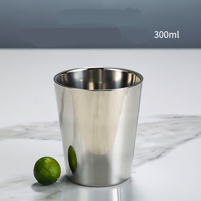 Stainless Steel Double Beer Mug Korean Style