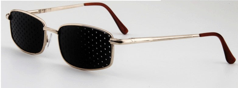 Perforated Pinhole Metal Full Frame Glasses