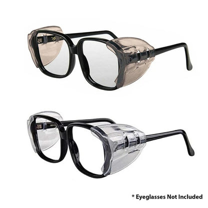 2 Pairs Side  For Eye Glasses Slip On Safety Glasses Shield Universal US