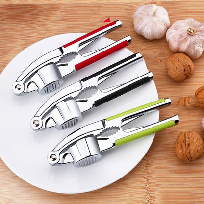 Multifunctional manual pressure garlic zinc alloy clip twist mixing garlic pounder garlic mashed garlic for stainless steel kitchen tools.