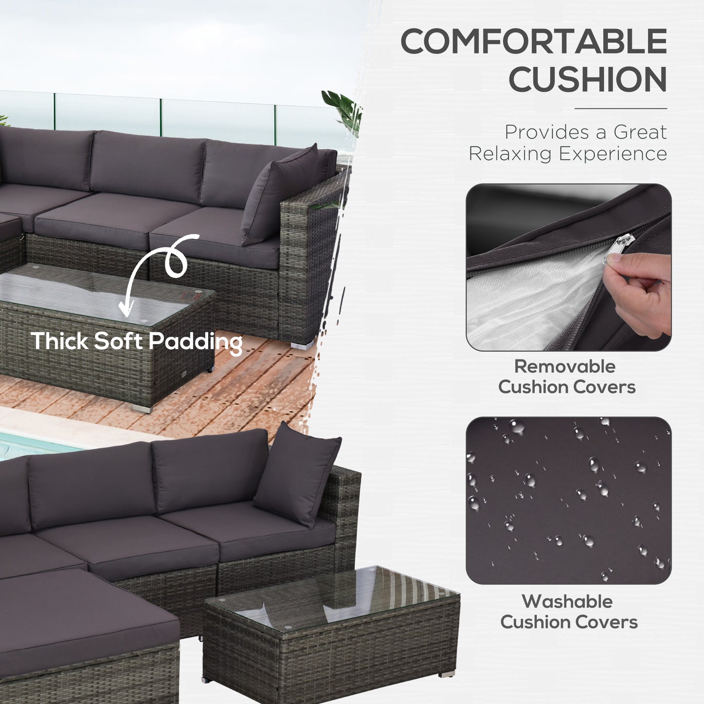 5-Piece Outdoor Sectional Furniture