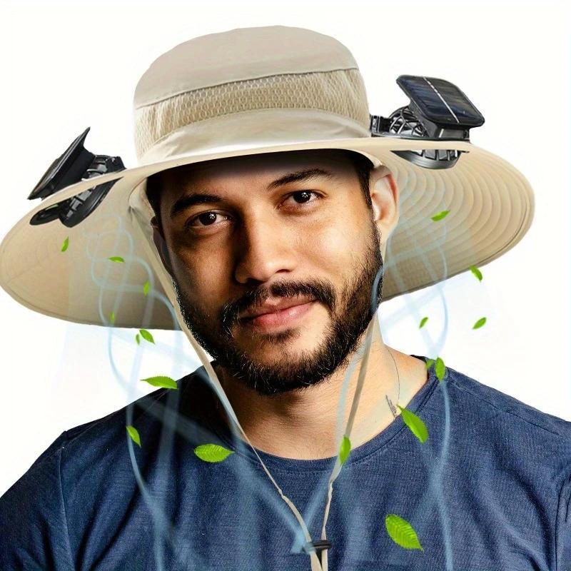 Widened Solar Fan Hat 4 Colors Summer Outdoor With Cooling Fan Fisherman Hat Suitable For Summer Outdoor Activities