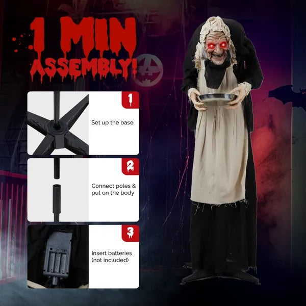 5 FT Maid Halloween Standing Decoration