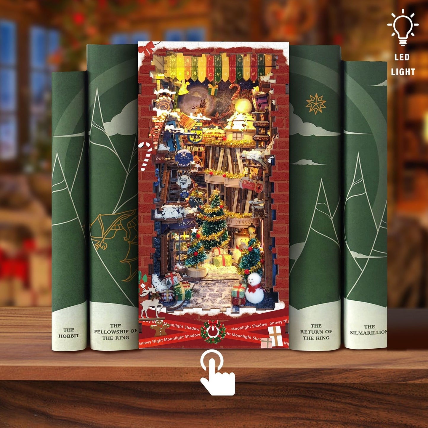 Creative Wooden Assembled Bookshelf Desktop Decoration