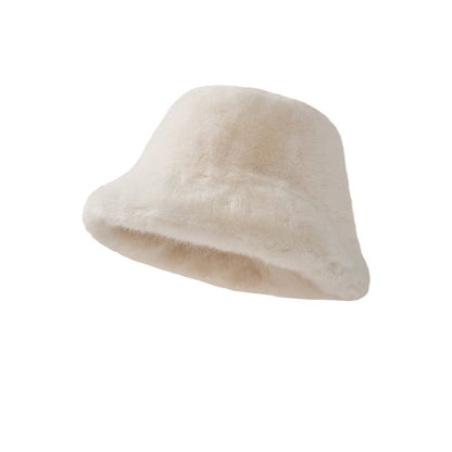 Plush Bonnet Children's Fleece-lined Bucket Bucket Hat