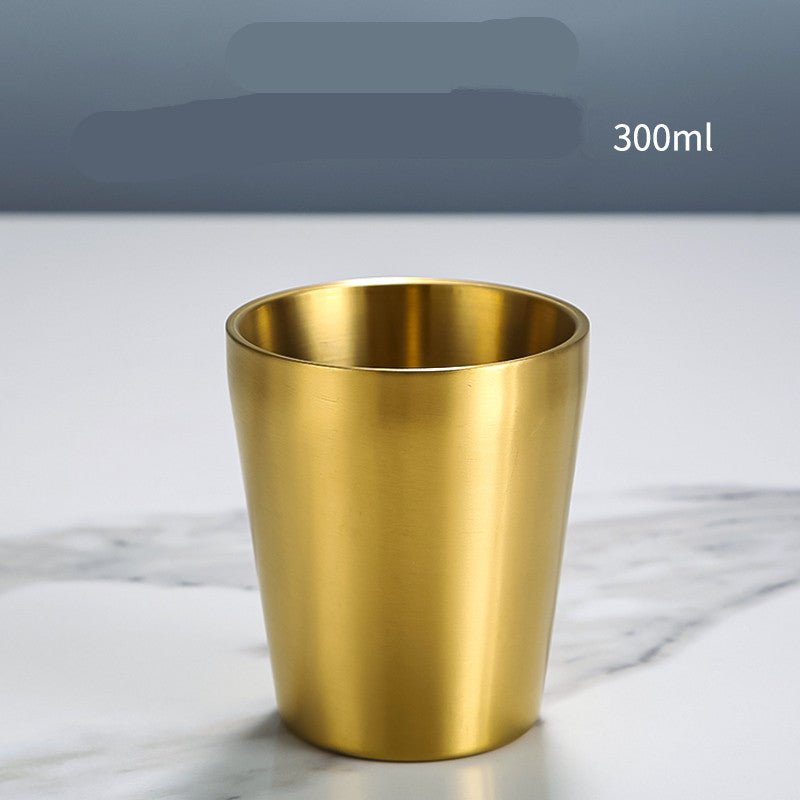 Stainless Steel Double Beer Mug Korean Style