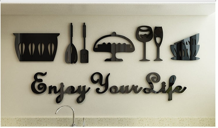 Cute minimalist kitchen decoration wall sticker