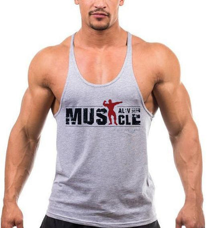 HOODED SKULL BODYBUILDING TANK TOP