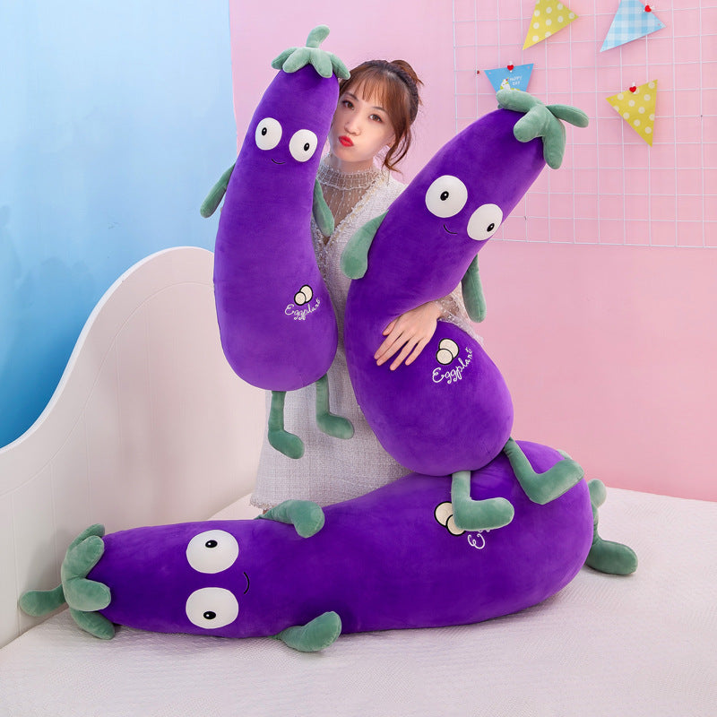 Eggplant doll with pillow doll plush toy