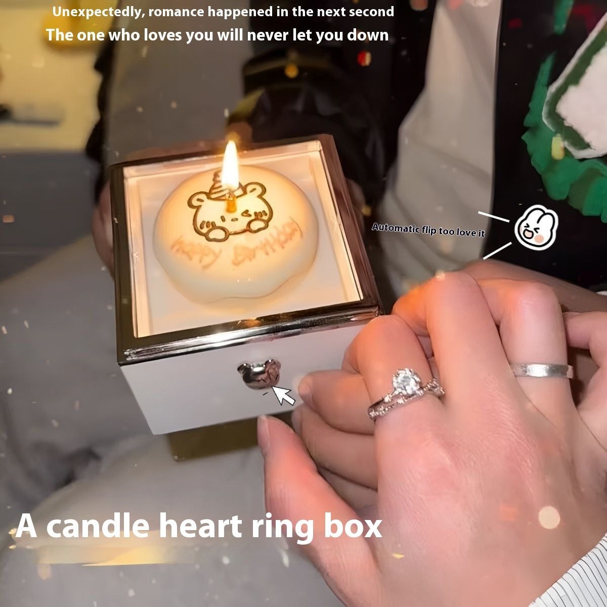 Holiday Birthday Surprise Cake Candle Box