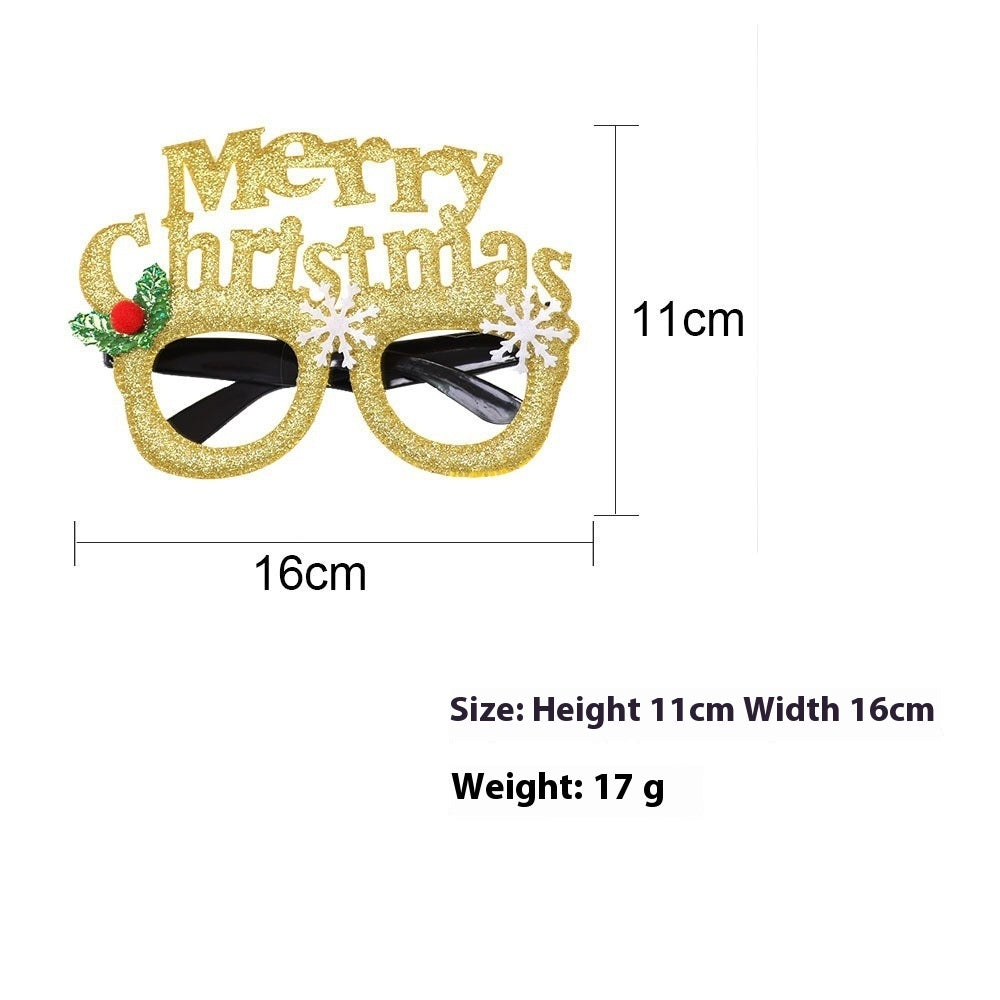 2025Golden Glasses Christmas Day Party Decoration