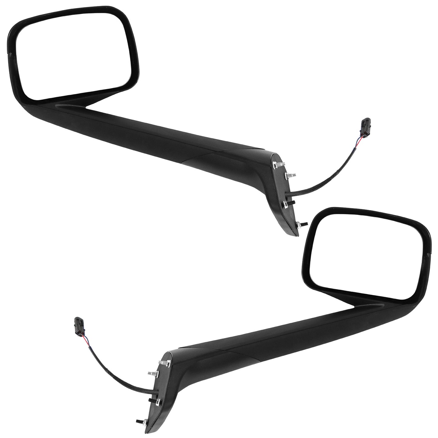 New Cascadia Hood Mirror Assembly, Black Version Without Heating, Set-2 Pieces