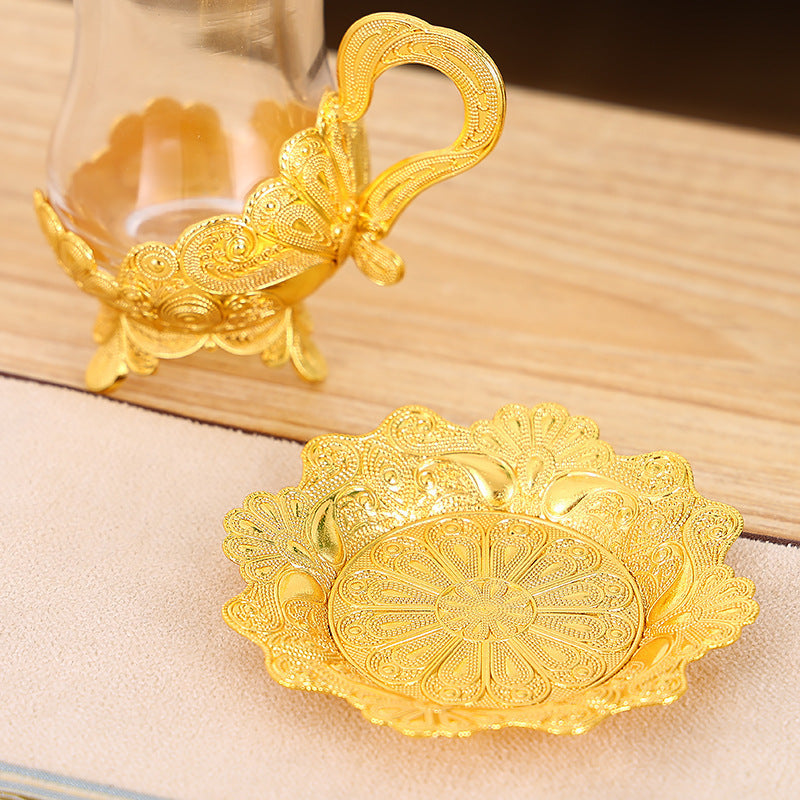 European Creative Coffee Cup Small Luxury Liquor Glass Set