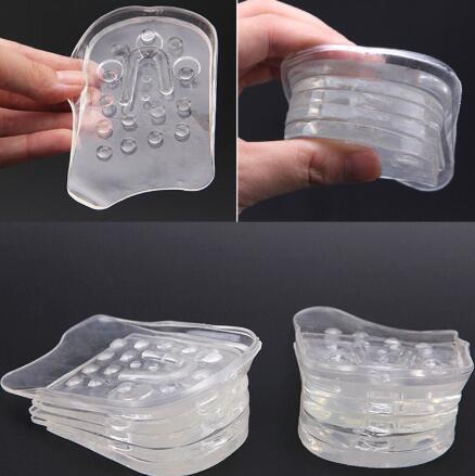 Transparent raised insoles five layers