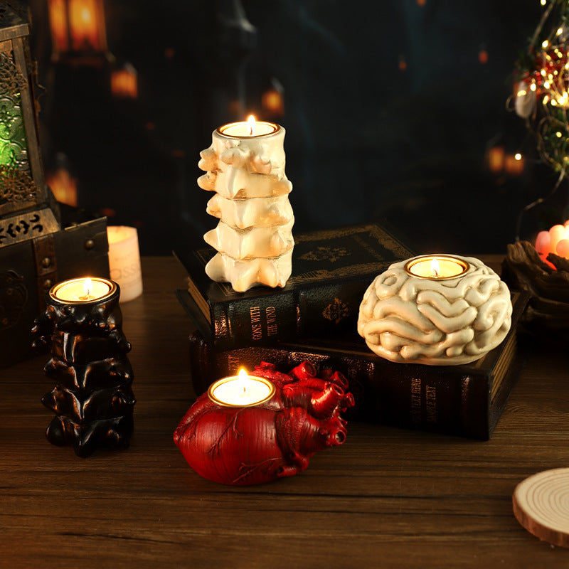 Halloween Heart Candlestick Decoration Horror Decoration Props