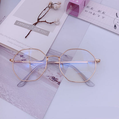 Octagonal anti-blue glasses