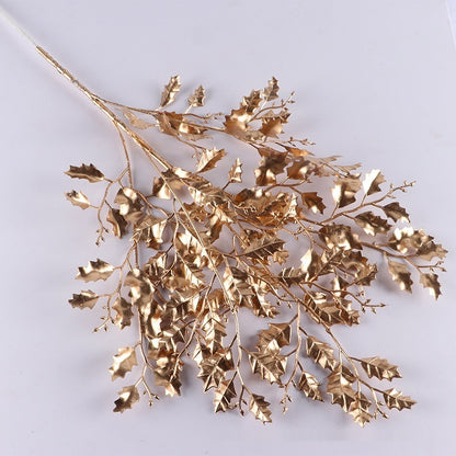 Gold Artificial Flower Bucket Lunar New Year Flower Decoration
