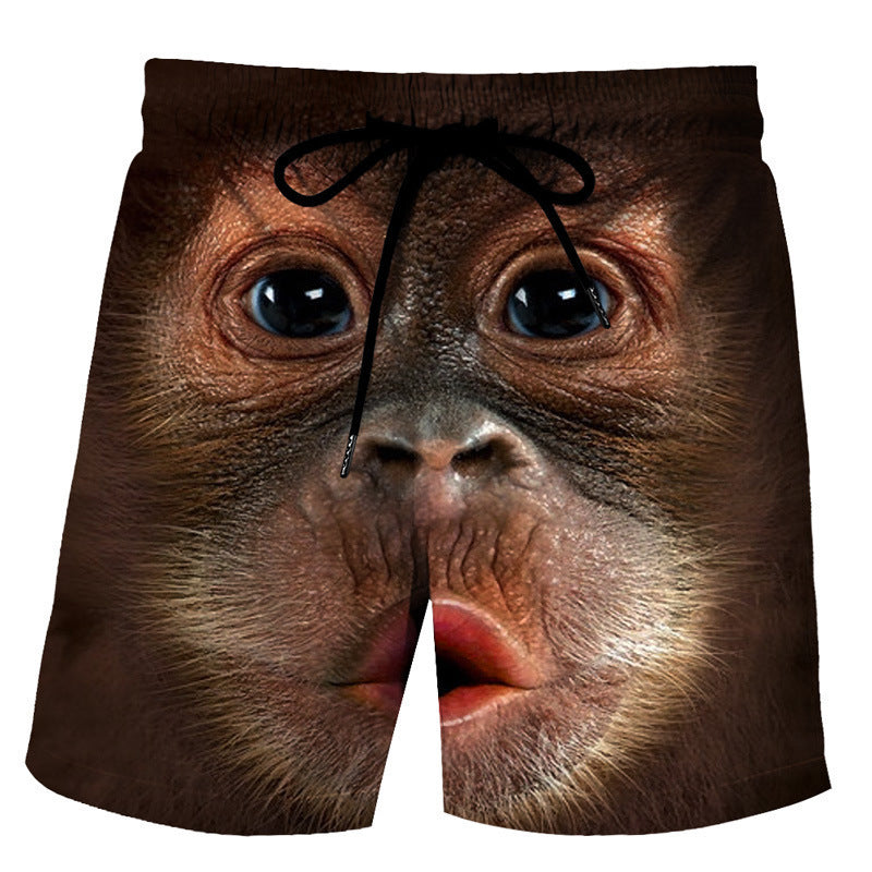 3D Digital Printing Pig Head Creative Leisure Sports Shorts
