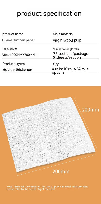 Kitchen Paper Roll Paper Absorbent Oil-absorbing Sheets