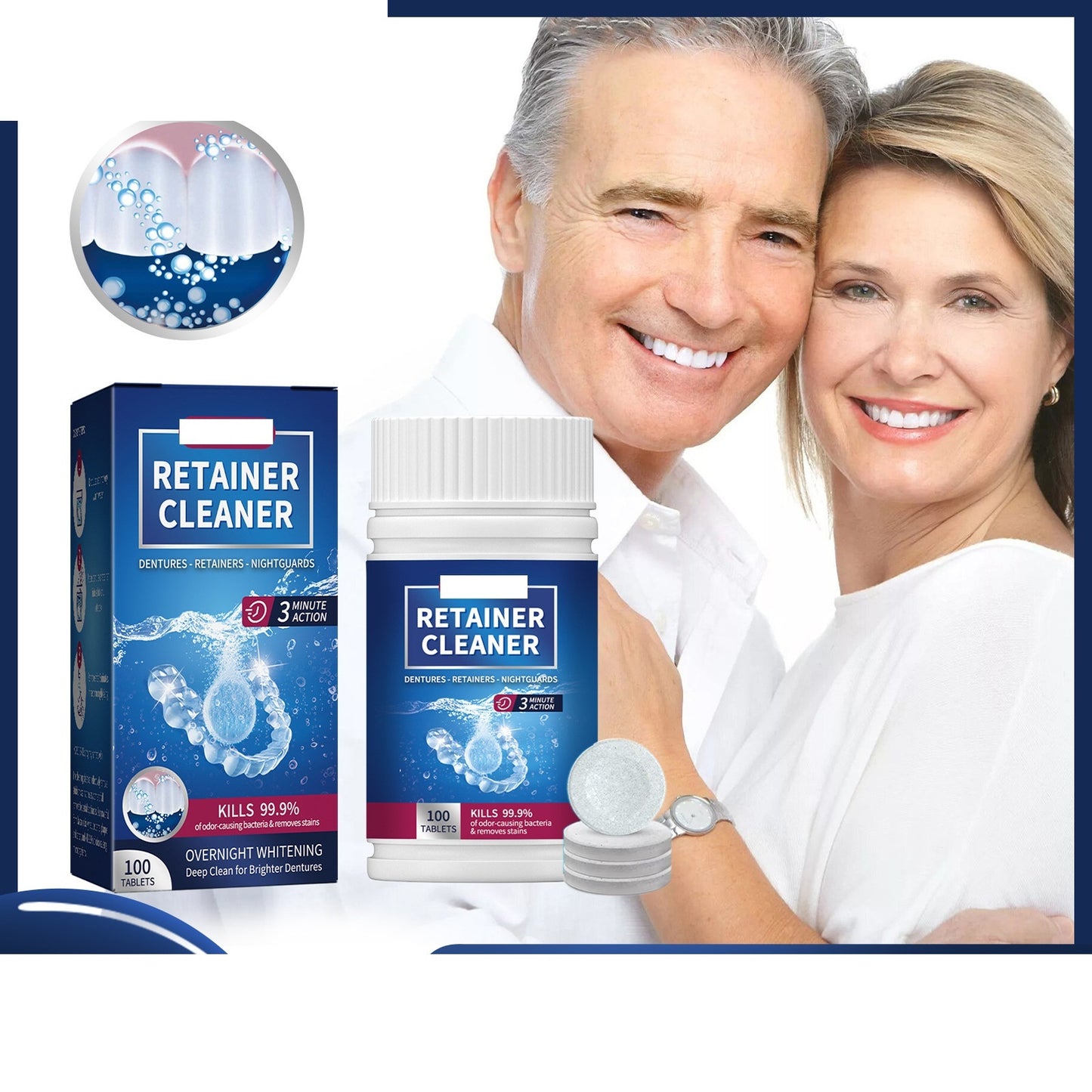 False Tooth Clean Sheet Dazzling White Denture Oral Cleaning