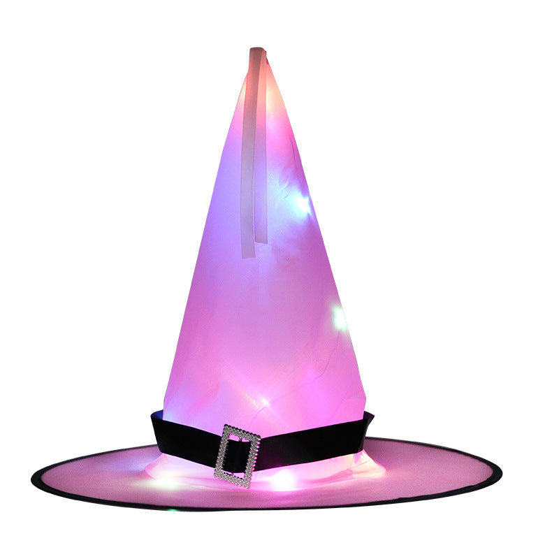 Halloween Party Decoration Props LED Glowing Witch Hat