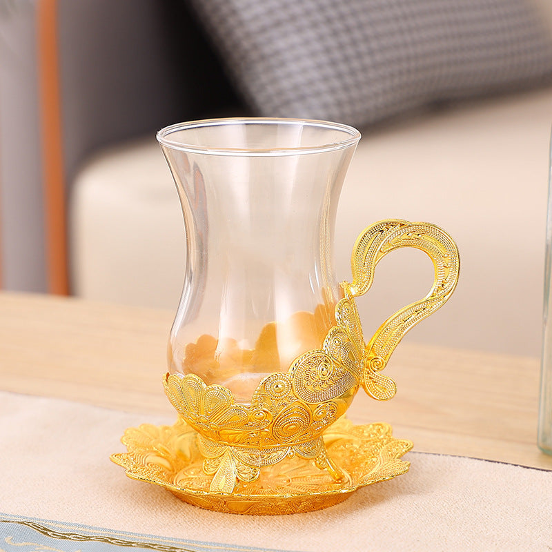 European Creative Coffee Cup Small Luxury Liquor Glass Set